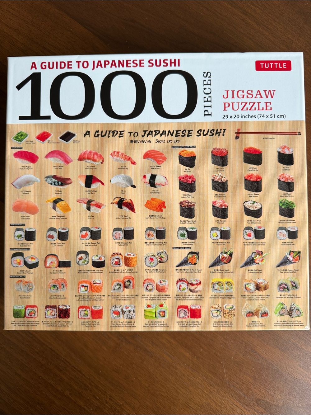 Tuttle 1000-Piece "A Guide to Japanese Sushi" Jigsaw Puzzle - pristine condition
